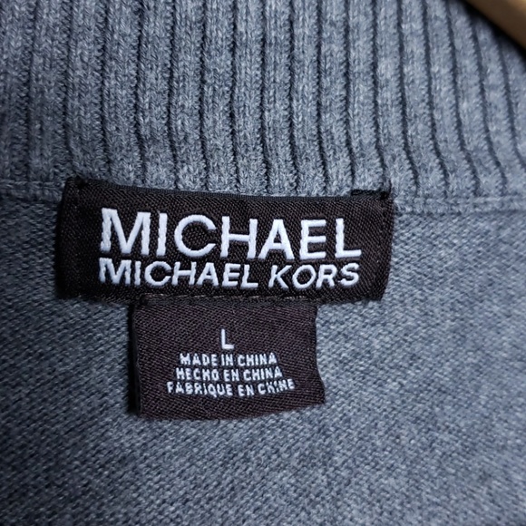 Michael Kors Mens 1/4 Zip Sweater - Picture 4 of 4